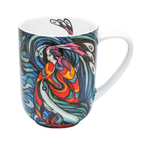 Oscardo - Tasse porcelaine « Spirit Fish » de Don Chase - 485 ml-Design d’art autochtone - Poisson-esprit par Don Chase, artiste ojibwé, œuvre des Premières Nations célébrant le patrimoine culturel et les traditions