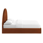 Modway - Solana Arqué Performance Velvet Lit plateforme Queen, Rouille-Base du socle