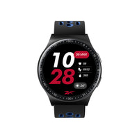Reebok - Montre Sport Connectée Pulse - 45 mm - Acier Minuit-Écran tactile rond AMOLED 1,43 pouces (ultra-net, toujours actif)