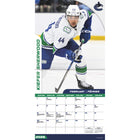 DateWorks - 2026 Calendrier Mural 16 Mois - 12 po x 12 po - Vancouver Canucks Superstars - Bilingue -Des Sports