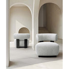 Manhattan Comfort - Bartow fauteuil d’appoint rembourré style milieu du siècle 30,7" - ivoire et noir - lot de 2-Cadre en bois de frêne séché au four avec joints goujonnés et coins renforcés