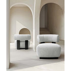 Manhattan Comfort - Bartow fauteuil d’appoint rembourré style milieu du siècle 30,7" - ivoire et noir - lot de 2-Cadre en bois de frêne séché au four avec joints goujonnés et coins renforcés
