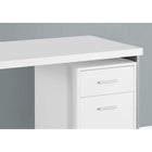 Monarch Specialties - 7149 Bureau 48 po L - Blanc/Metal Argent-La configuration réversible permet de l'installer à gauche ou à droite pour l'adapter à vos besoins et créer un espace de travail fonctionnel ; la finition sur tous les côtés permet de le placer n'importe où dans une pièce.