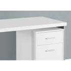 Monarch Specialties - 7149 Bureau 48 po L - Blanc/Metal Argent-La configuration réversible permet de l'installer à gauche ou à droite pour l'adapter à vos besoins et créer un espace de travail fonctionnel ; la finition sur tous les côtés permet de le placer n'importe où dans une pièce.
