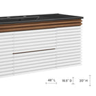 Modway - Render Fixation murale de 48" Vanette de salle de bain - Noyer blanc Noir-Conception murale