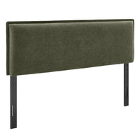 Modway - Camille Mélange de lin rembourré Tête de lit King Size - Sauge-Mélange de lin tissé