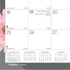 Blueline - 2026 Calendrier sous-main mensuel Ruban Rose - 22 po x 17 po - Marguerite Rose - Bilingue-Un mois par feuille avec un bloc par jour 