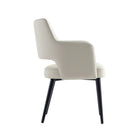 Manhattan Comfort - Lot de 2 fauteuils de salle à manger modernes Tremont 58 cm, revêtement similicuir, coloris pierre-Hauteur d’assise : 48 cm