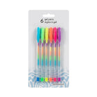 Merangue - Ensemble de 6 Stylos Gel Colorés - 0.7 mm - couleurs variées - Paquet de 6-Ensemble de 6 stylos gel à pointe fine