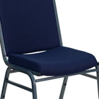 Flash Furniture – Chaise empilable robuste bleu marine à motifs à revêtement Hercules rembourrée de 3 po, 4/pqt-Les châssis fournissent un soutien supplémentaire