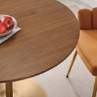 Modway - Amuse 40 po Table à manger, Noyer d’or-Sièges 4