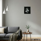Humphrey Bogart photo Glass impression - Impression encadree - 15" x 17"-Prêt à accrocher - livré entièrement assemblé