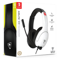 Turtle Beach - Casque de jeu filaire Airlite Fit pour Nintendo Switch – Blanc-Conception légère supérieure - La conception très légère de ce casque garantit un confort maximal, vous permettant de jouer pendant des heures sans ressentir d'inconfort. Sa structure ergonomique assure un maintien sûr, ce qui le rend idéal pour les longues sessions de jeu, afin que vous puissiez vous concentrer sur le jeu sans distraction ni tension au niveau de la tête, du cou et des oreilles