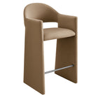 Modway - Talia 41 pouces Cuir végane Tabouret de bar - Taupe-Velours de performance résistant aux taches