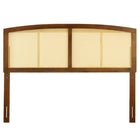 Modway - Halcyon Canne Tête de lit King, Noyer-Options de cadre de lit interchangeables