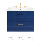Modway - Daybreak Support mural de 24" - Bleu-Conception murale