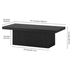 Hudson&Canal - Table basse rectangulaire Torren 48" L - Grain noir-9