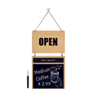 Royal Sovereign - Panneau d'entreprise ouvert/fermé suspendu - 9 po x 22 po-Conception en bois durable avec tableau effaçable