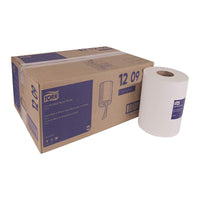 Tork - Essuie-mains doux à dévidage central Advanced - 2 épaisseurs - Blanc - 500 feuilles/rouleau - 6 rouleaux/boîte-Hygiénique - Touchez uniquement la serviette distributrice et réduisez la contamination croisée