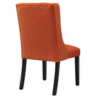 Modway - Baronet Bouton touffé Tissu Chaise à manger - Orange-Capacité du poids de la chaise : 500 lb
