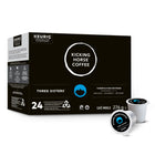 Kicking Horse Coffee - Dosettes de café K-Cup, torréfaction moyenne Three Sisters - paquet de 24-Notes De Dégustation : Complexe Et Bien Rond Avec Des Notes De Fruits À Noyau Et De Cacao.