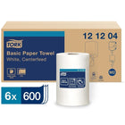Tork - Essuie-mains doux à dévidage central Advanced - 2 plis - Blanc - 600 feuilles/rouleau - 6 rouleaux/boîte-De haute qualité et à haut pouvoir absorbant, cela signifie moins de serviettes utilisées et une expérience client améliorée.