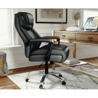 Flash Furniture-Fauteuil de bureau de luxe pivotant Big & Tall série Hercules, capacité de 500 lb, cuir noir, GO2223BK-Soutien lombaire intégré