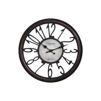 Monarch Specialties - Horloge - 16 po Rond - Horloge Murale - Brun Antique - Transitionnel-Cette horloge murale ronde simple et tendance de 16 pouces en brun antique avec des touches de vintage est parfaite pour les décors d'intérieur transitionnels