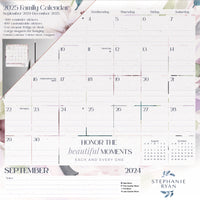 DateWorks - Calendrier Mural Magnétique Familial 16 Mois Sweet Embrace 2025 - 12 po x 12 po - Anglais-Janvier 2025 - Décembre 2025