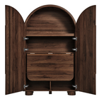 Modway - Bellamy Arqué Armoire de bureau pliante - Noir-Assemblée requise