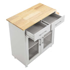 Modway - Cuisine Chariot de cuisine, Gris clair naturel-9