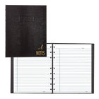 Blueline – Cahier de notes NotePro au ruban rose à couverture rigide, 9 1/4 po x 7 1/4 po, noir, 150 pages-La durabilité d'une couverture rigide et la flexibilité d'une reliure hélicoïdale