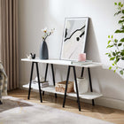 Manhattan Comfort - Console moderne Celine 47,24 po - Blanc-Recommandé pour un téléviseur jusqu'à 45 pouces