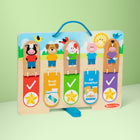 Melissa & Doug - Tableau de la routine quotidienne-Posez le tableau sur une surface plane à l’aide d’un support dépliable ou suspendez-le avec la poignée de cordon intégrée