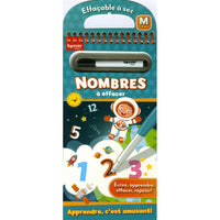 Beaver Books - Nombres à effacer-livre éducatif avec crayon effacalbe