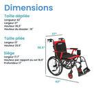 Journey - So Lite C2 Fauteuil roulant ultra léger - rouge-Supporte jusqu’à 250 lb pour un usage quotidien fiable