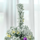 HOMCOM - Sapin de Noël enneigé pré-illuminé 9' avec lumières - vert-Les branches sont ignifugées pour garantir la sécurité 
