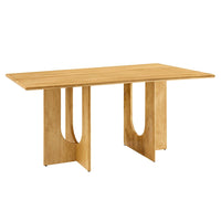 Modway - Rivian Rectangulaire 70 po Bois Table à manger, Chêne-Table à manger rectangulaire