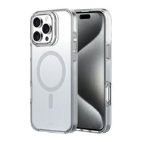 AXS - Crystal Shield Étui D3O fabriqué avec du plastique recyclé MagSafe compatible pour Apple iPhone 16 Pro Max - Gris Dégradé-Design minimaliste offrant une protection contre les chutes de 6 pieds