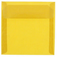 JAM Paper - Enveloppes d'invitation carrées en vélin translucide - 6 po x 6 po - Or - 25/paquet (PACV577)-Couleur: Or Translucide