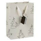 Gry Mattr - Grand sac-cadeau - Motif arbres verts- Comprend des poignées durables et une étiquette-cadeau assortie