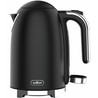 Salton - bouilloire numérique NuRetro 1,7 l - noir minuit-Capacité de 1,7 L/7 tasses, idéale afin de chauffer suffisamment d’eau pour plusieurs breuvages ou de remplir une cafetière à piston en une seule fois.