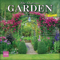 Sellers Publishing Inc. - Calendrier mural 2026 - Glamour Garden - Anglais-Grandes grilles pleine page de 30 cm x 30 cm (12 po x 12 po) faciles à utiliser avec petites grilles d'aperçu de mois