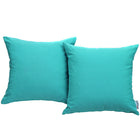 Modway - Convene 2 pièces Terrasse extérieure Ensemble d’oreillers - Turquoise-Oreillers lavables à la machine
