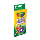 Crayons de couleur effaçables Crayola, boîte de 24-Des crayons aux couleurs riches et intenses qui s'effacent vraiment!