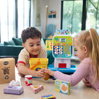 VTech - Super caisse enregistreuse Magic'scan - Français-Découvrez des informations amusantes en utilisant les boutons des aliments pour entendre des faits savoureux sur les fruits, les légumes, le pain et plus encore