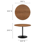 Modway - Amuse 40 po Table à manger, Noyer noir-Plateau en MDF