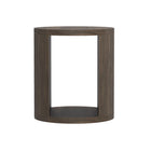 Manhattan Comfort - Table d’appoint contemporaine Alure 20" - Noyer-Table d’appoint ronde au design épuré et silhouette moderne