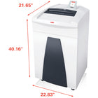 HSM - Déchiqueteur SECURIO P40CL5, 14 feuilles, coupe micro-Façon pratique de vider et de retirer le sac de collection de papiers détruits