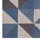 Modway - Kahula Mosaïque du triangle géométrique Tapis de comédie 8 pi l x 10 pi L - Bleu, blanc et gris-Microfibre 100% polyester